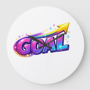 Reloj de pared GOAL vibrante: éxito a través del t