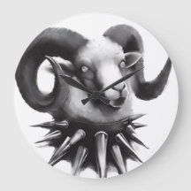 reloj de pared gótico arte de cabra por missmultif