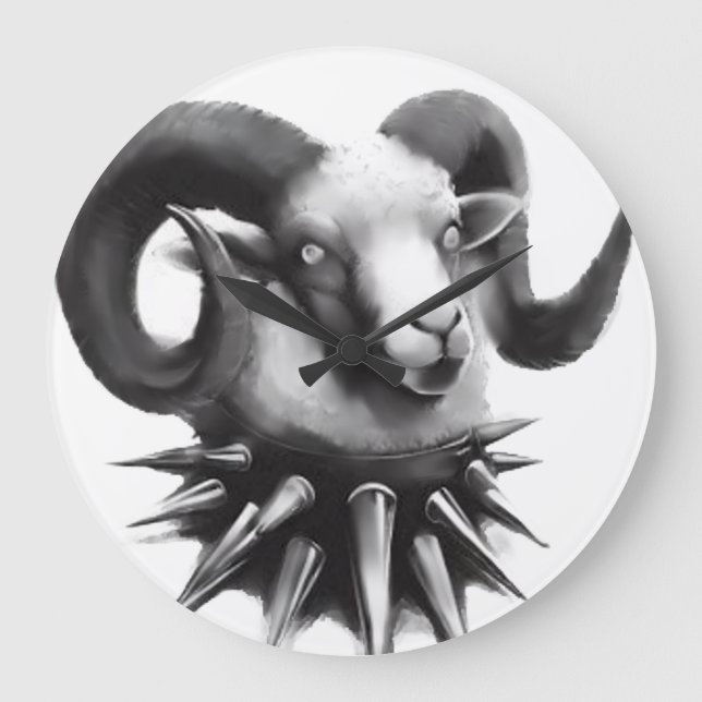 reloj de pared gótico arte de cabra por missmultif (Anverso)