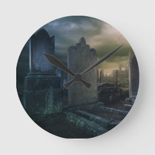 Reloj de pared gótico de cementerio