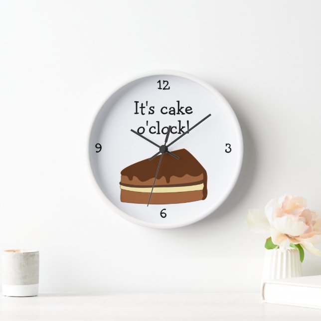 Reloj De Pared Gráfica de alimentos divertidos de Cake O'Clock (Hogar)