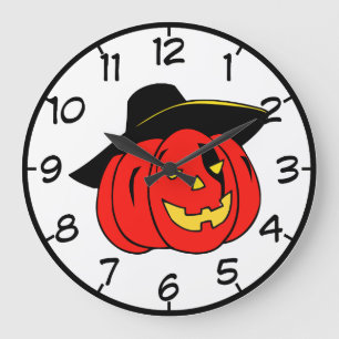 Reloj de pared gráfico de calabaza de Halloween pa