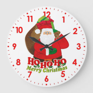 Reloj de pared gráfico del navidad de la nieve de