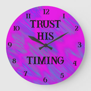 Reloj de Pared Grande Cristiano Confía en Su Tiemp