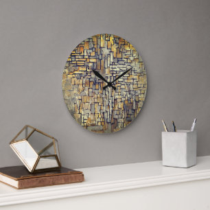 Reloj de pared grande de arte abstracto de Piet Mo