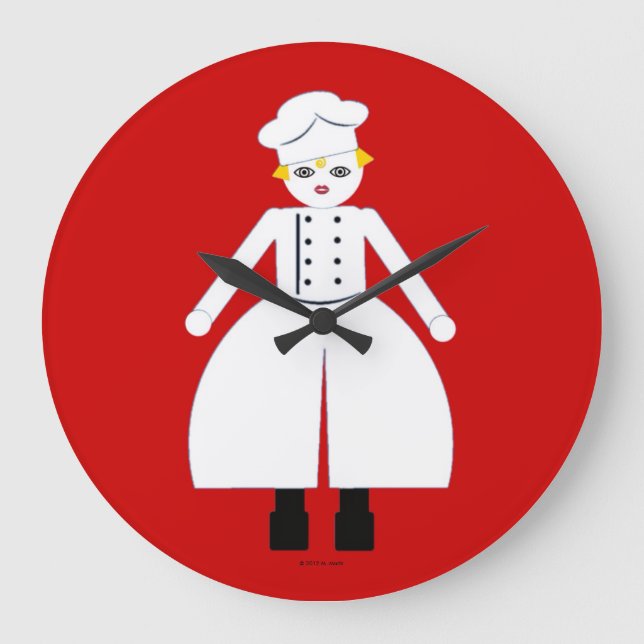 Reloj de pared grande de Kitchen Martzkin © 2012 M (Anverso)