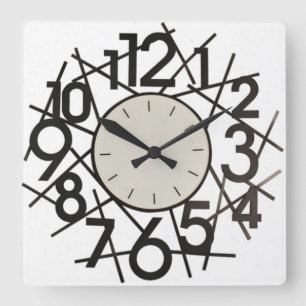 Reloj de pared grande de los números