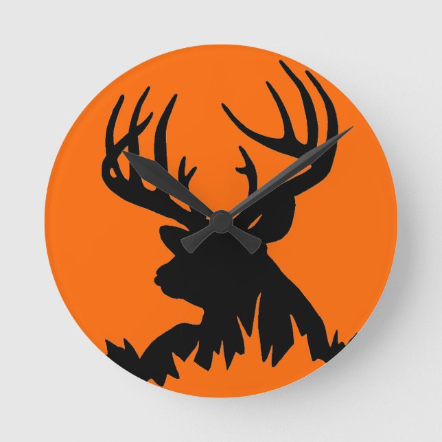 RELOJ DE PARED GRANDE DEL DÓLAR DEL WHITETAIL (Anverso)