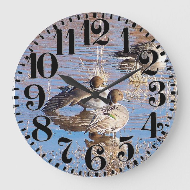 Reloj de pared grande del número de la fauna de (Anverso)