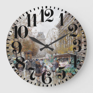Reloj de pared grande del número del arte de la