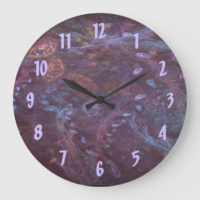 Reloj de pared grande del océano cósmico (Anverso)