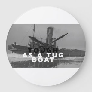 Reloj de pared grande duro como remolcador