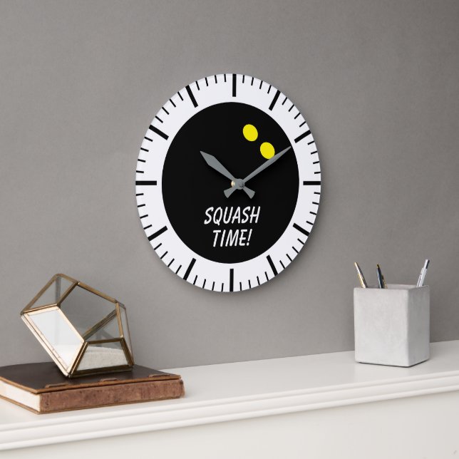 Reloj de pared grande personalizado club de squash (Oficina)