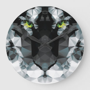 Reloj de pared (grande) redondo del tigre