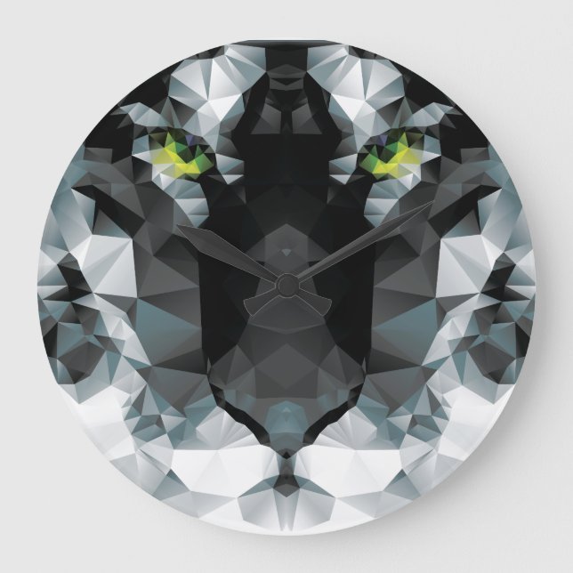 Reloj de pared (grande) redondo del tigre (Anverso)