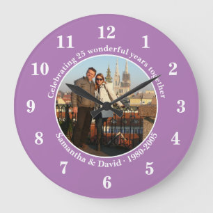 Reloj de pared grande regalo de aniversario de bod