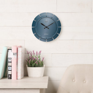 Reloj de pared grande Verde azulado moderno