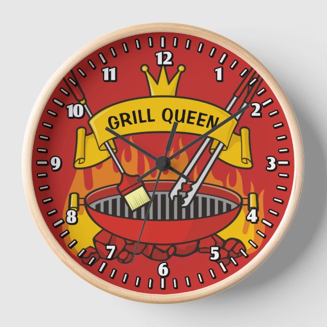 Reloj De Pared Grill Queen (Anverso)