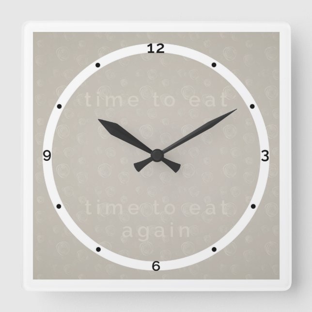 Reloj de pared gris para la cocina — Hora de volve (Anverso)