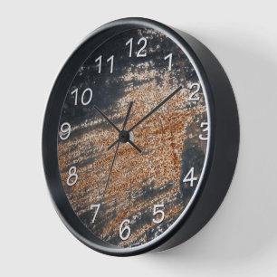 Reloj De Pared Grunge negro oxidado