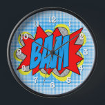 Reloj De Pared Guay Vintage Comic Book Pop Art Style BAM!<br><div class="desc">Añade un toque retro a tu espacio con este reloj de pared de Guay Vintage Comic Book Pop Art Style BAM!. Con un diseño vibrante inspirado en el cómic, este reloj es perfecto para los amantes de la moda y del arte. Sus colores llamativos y su carácter caprichoso lo convierten...</div>