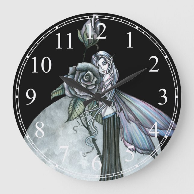 Reloj de pared Hada Rosa de Medianoche (Anverso)