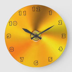 Reloj de pared hecho girar del oro