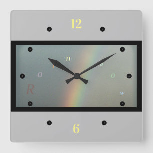 Reloj de pared hermoso - Arcoiris