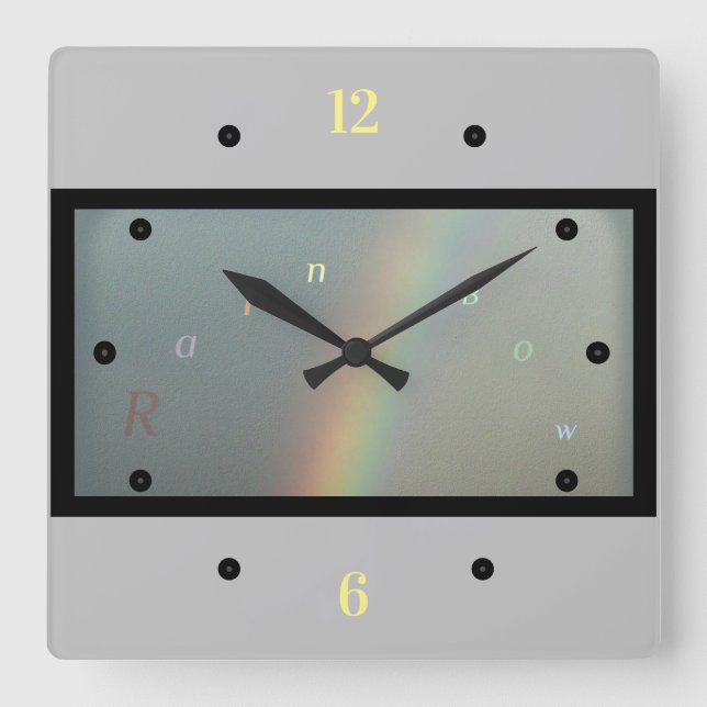 Reloj de pared hermoso - Arcoiris (Anverso)