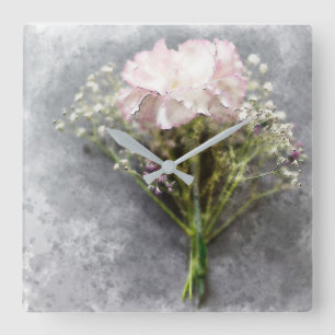 Reloj de pared hermoso - Crisantemo rosa