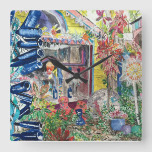 Reloj de pared hermoso de la pintura de casa de la