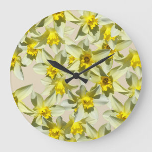 Reloj de pared hermoso de las flores de los