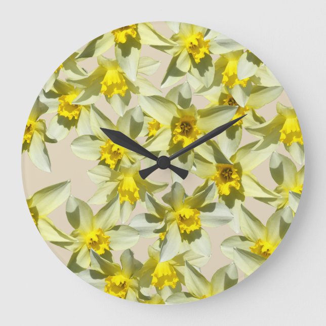 Reloj de pared hermoso de las flores de los (Anverso)