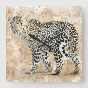 Reloj de pared hermoso - Leopardo