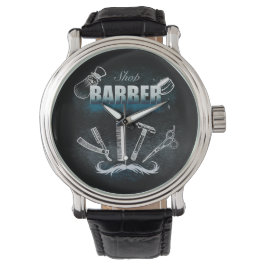 Reloj de pared "Herramientas vintage de Barberhop"