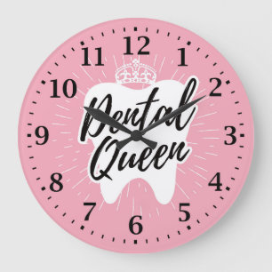 Reloj de pared higiénico de la oficina de dentista