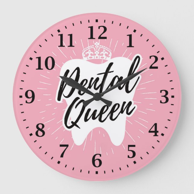 Reloj de pared higiénico de la oficina de dentista (Anverso)