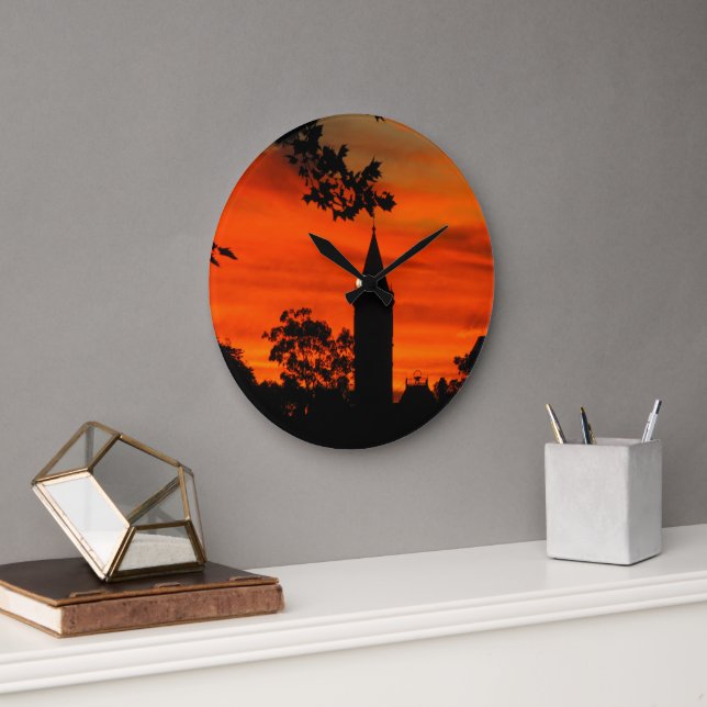 Reloj de pared historia puesta de sol de pie en el (Oficina)