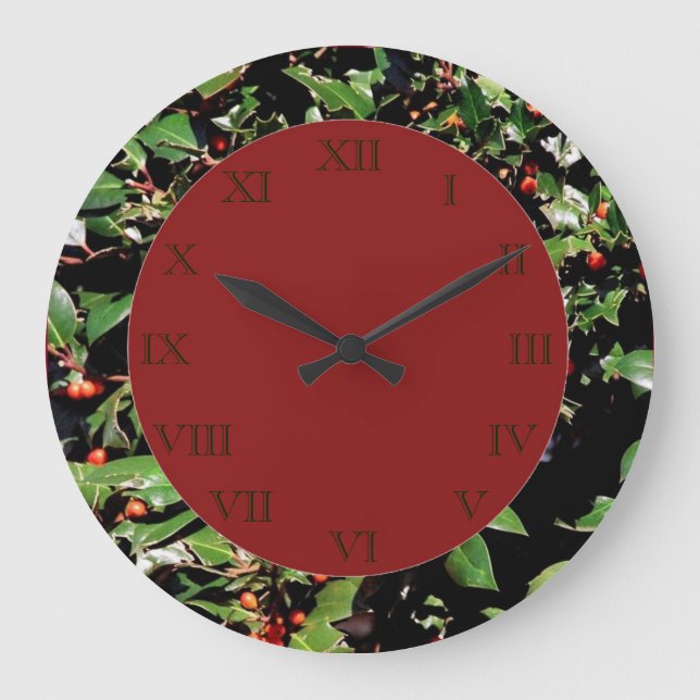 Reloj de pared Holly & Berries (Anverso)