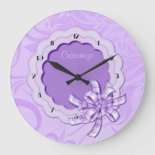 Reloj de pared horneado a la crema y con pan