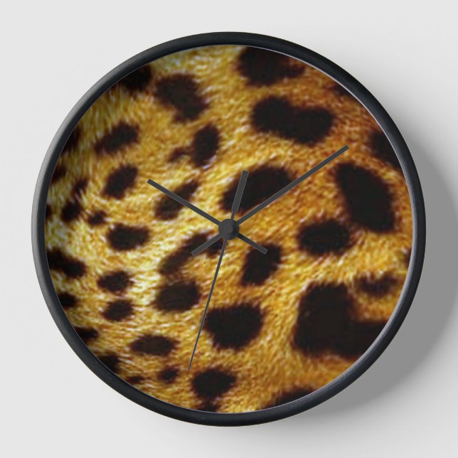 Reloj De Pared huella de piel de leopardo (Anverso)