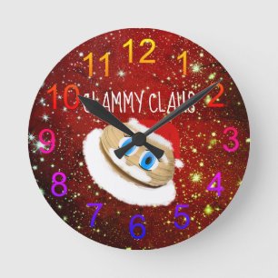 Reloj de pared húmedo de Claus del navidad extra