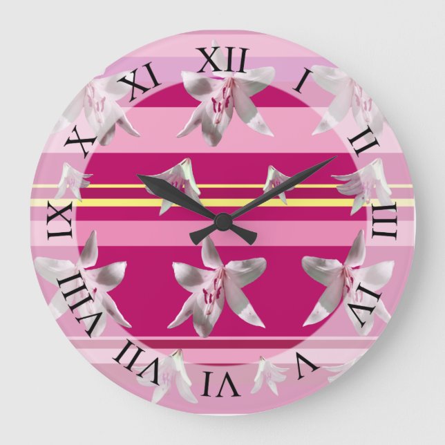 Reloj de pared ideal floral del arte (Anverso)