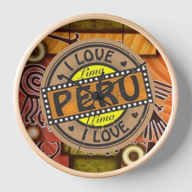 Reloj de pared Ilove Peru (Anverso)