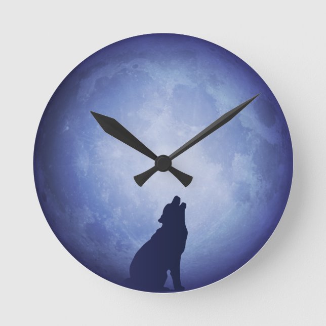Reloj de pared iluminado por la luna de las noches (Anverso)