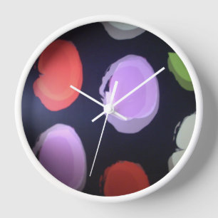 Reloj De Pared Impresión de arte de lunares con patrón moderno co