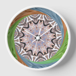 Reloj De Pared Impresión de arte de remolino africano
