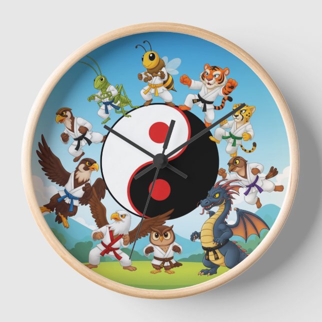 RELOJ DE PARED INFANTIL CON ANIMALES PERSONALIZADO (Anverso)