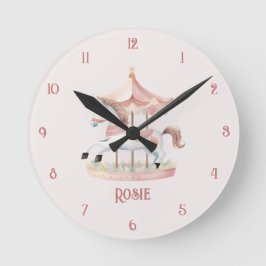 Reloj de pared infantil divertido y lindo carrusel