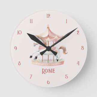 Reloj de pared infantil divertido y lindo carrusel